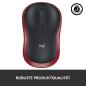 Preview: Logitech M185 Wireless Maus Rot – Optisch 1000 DPI USB beidhändig